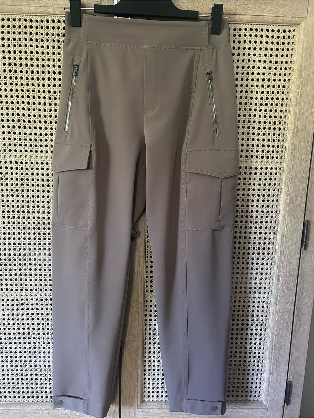 Athleta Taupe Cargo Pants with Zipper Front Pockets
